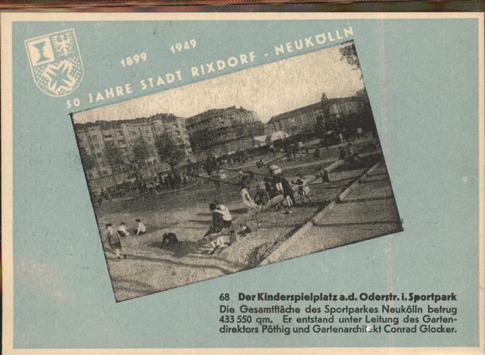 Rixdorf Berlin Kinderspielplatz Oderstr. Sportpark