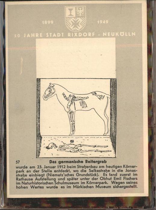Rixdorf Berlin Das germanische Reitergrab
