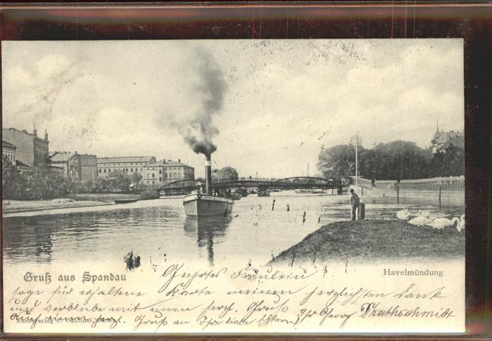 Spandau Havelmuendung Dampfschiff