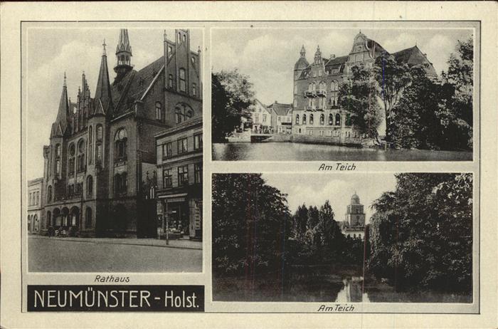 Neumuenster Schleswig-Holstein Rathaus Teich