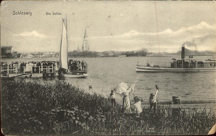 Schleswig Holstein An der Schlei Schiffe Steg