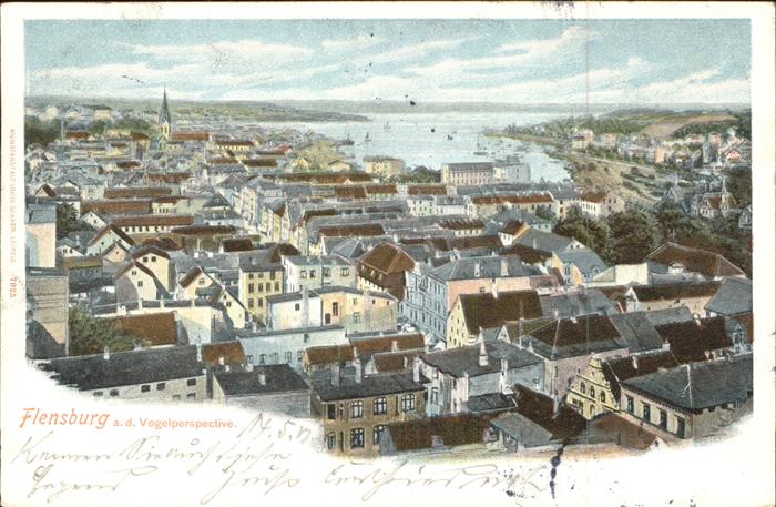 Flensburg Vogelperspektive Kuenstlerkarte