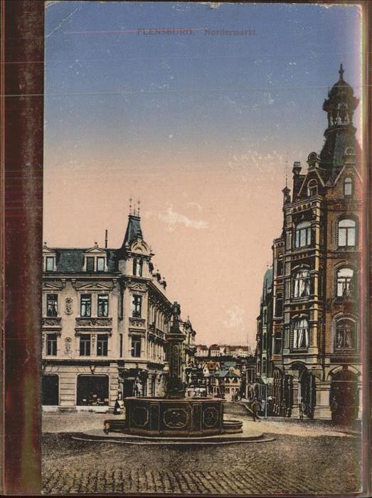 Flensburg Nordermarkt Brunnen