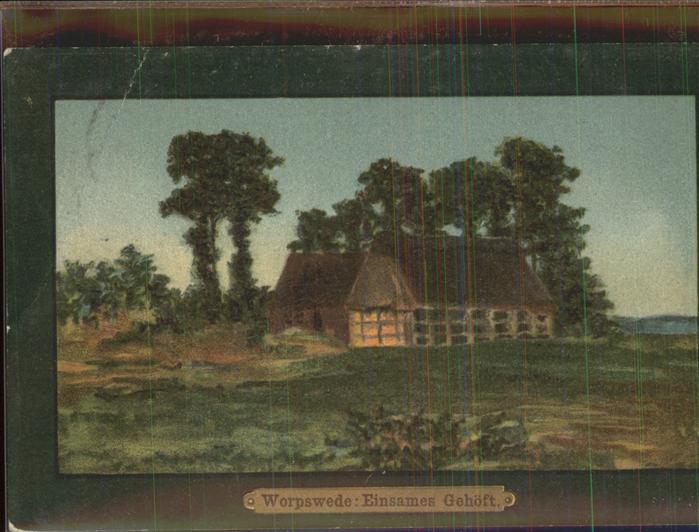 Worpswede Einsames Gehöft Künstlerkarte