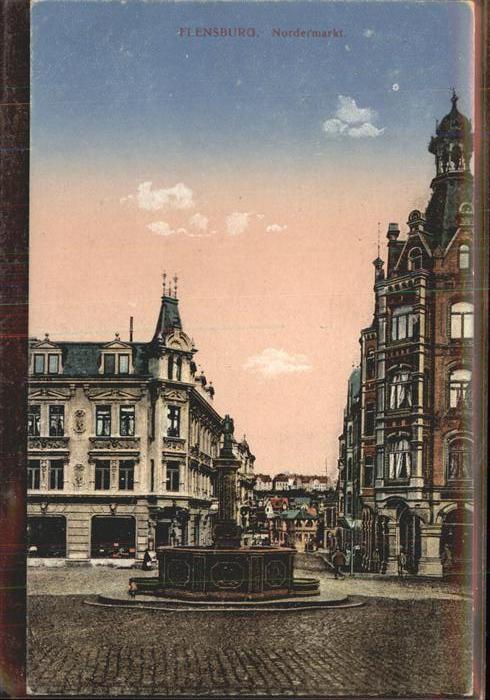 Flensburg Nordermarkt Brunnen