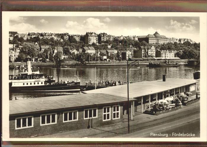 Flensburg Förderbrücke Schiffe