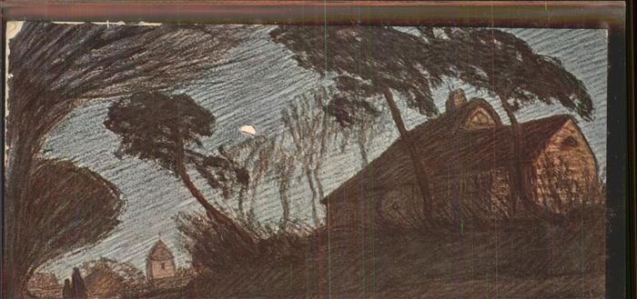 Worpswede Dorfstrasse Künstlerkarte