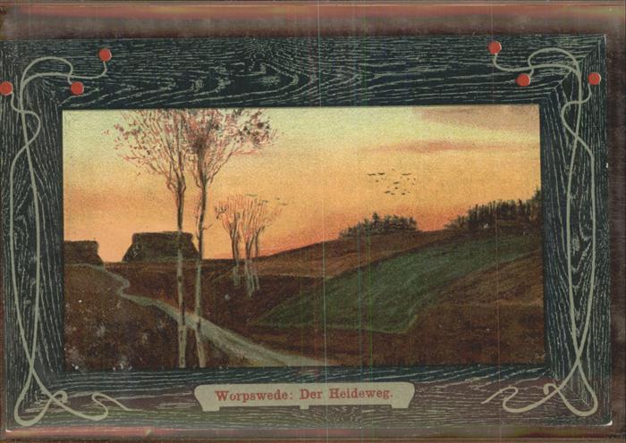 Worpswede Heideweg Künstlerkarte