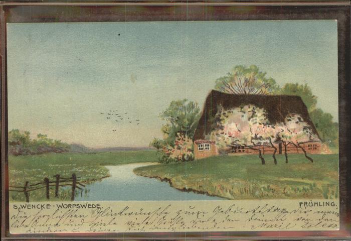 Worpswede Frühling Kirschblüten Kate Fluss Künstl