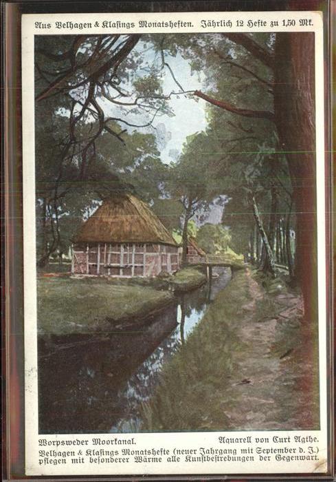 Worpswede Moorekanal Künstlerkarte
