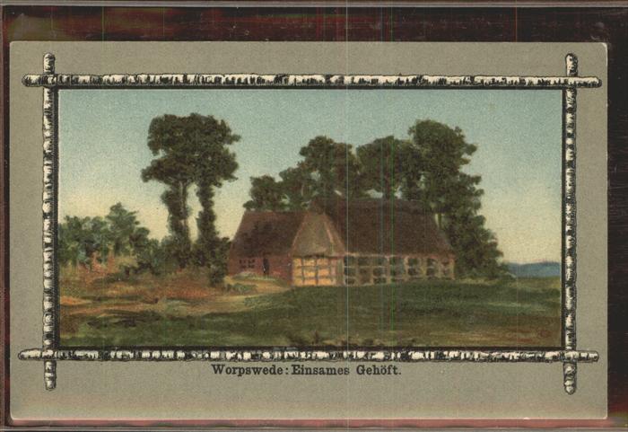 Worpswede Einsames Gehöft Künstlerkarte