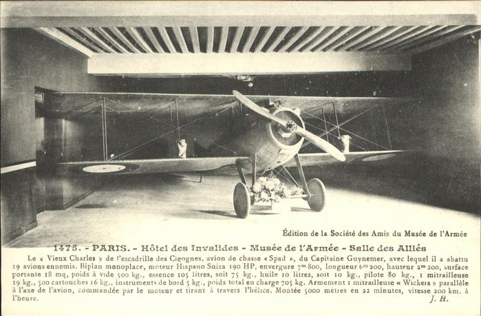 Segelflug Gliding Vol-Voile Vuolo-a-Vela Paris Hotel des Invalides Musee Armee