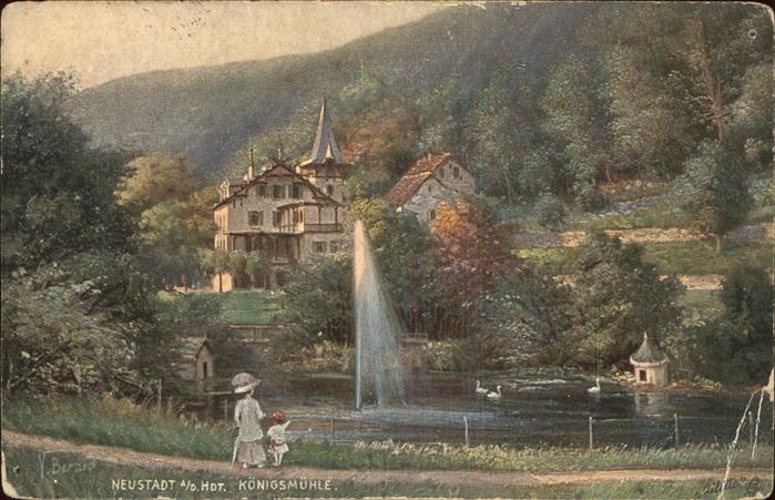Verlag Tucks Oilette Nr. 779 Neustadt Königsmühle Springbrunnen