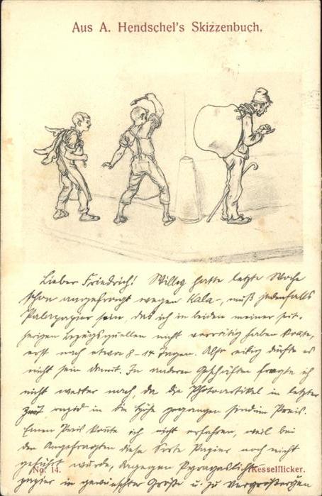 Verlag Hendschels Skizzenbuch Nr. 14 Kesselflicker