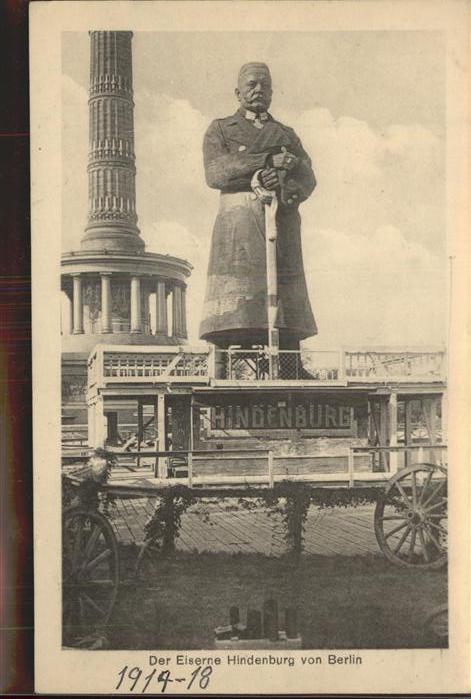 Hindenburg Eiserne Hindenburg Berlin