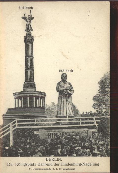 Hindenburg Berlin Königsplatz Denkmal Hindenburg-N