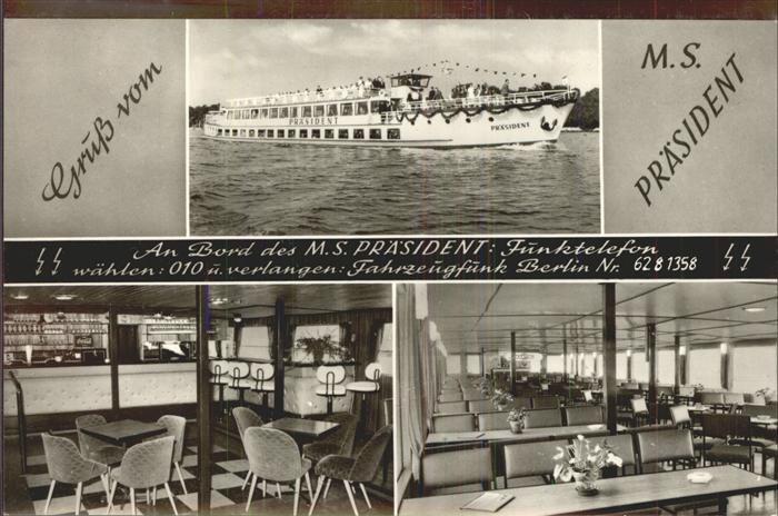 Dampfer Binnenschifffahrt M.S. Präsident Berlin