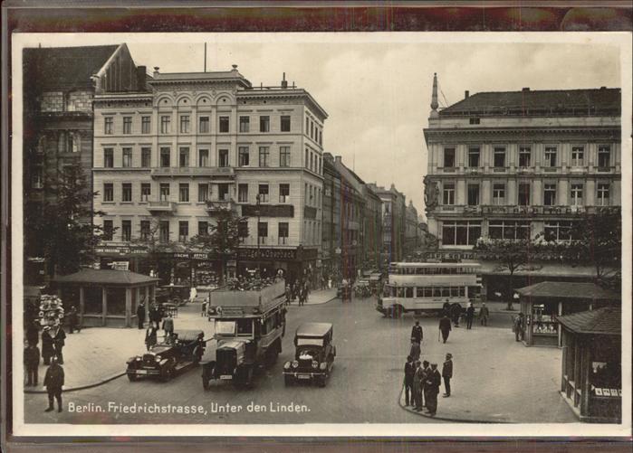 Autobus Omnibus Berlin Friedrichstr. Unter den Linden