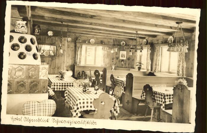 Hoechenschwand Schwarzwald BW Hotel Alpenblick Schwarzwaldstube Feldpost