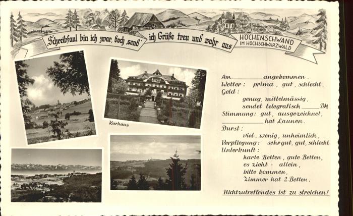 Hoechenschwand Schwarzwald BW Panorama Kurhaus