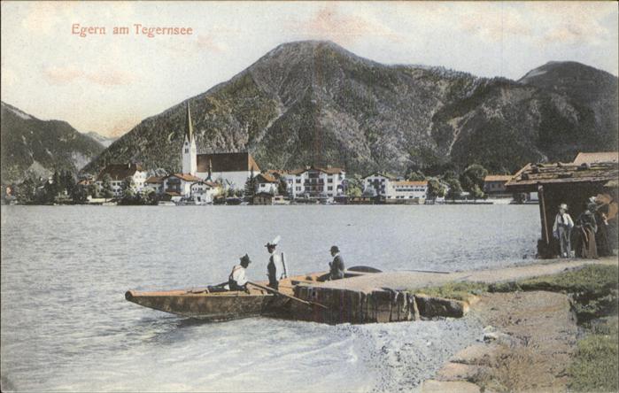 Egern Tegernsee Bootspartie am Tegernsee Kirche