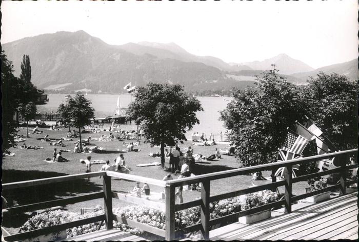Tegernsee Bayern Panorama Liegewiese