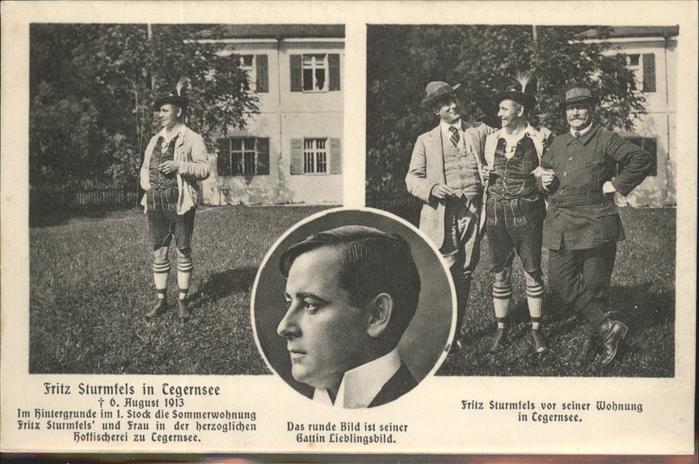 Tegernsee Bayern Gedenkkarte Fritz Sturmfels