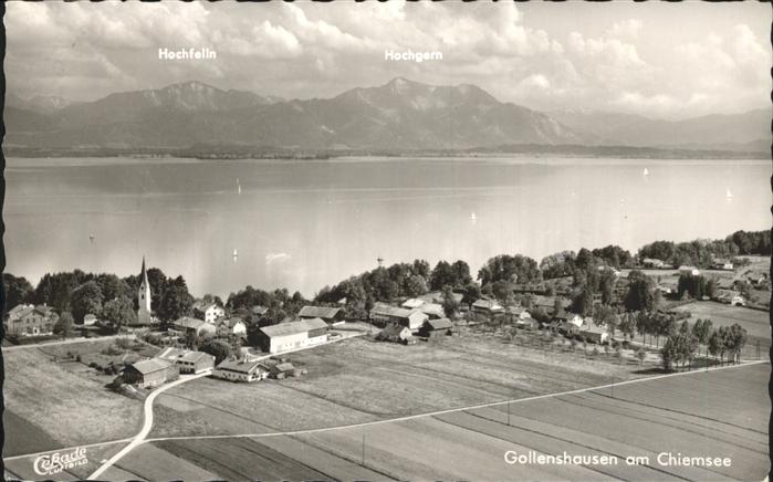 Gollenshausen Chiemsee Panorama mit Hochfelln Hochgern Chiemga