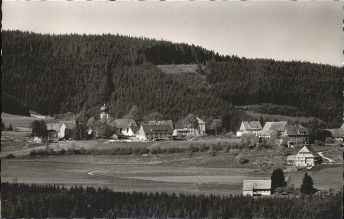 Kappel Lenzkirch Ortsansicht mit Kirche Pension Straub K