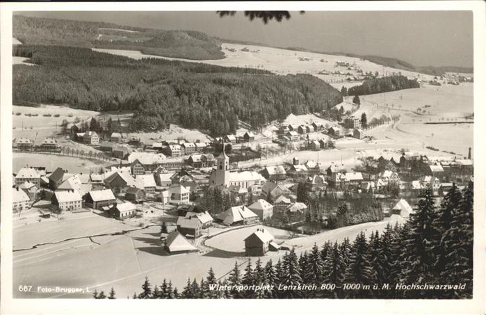 Lenzkirch Hochschwarzwald BW Gesamtansicht Wintersportplatz heilklimatischer Kur