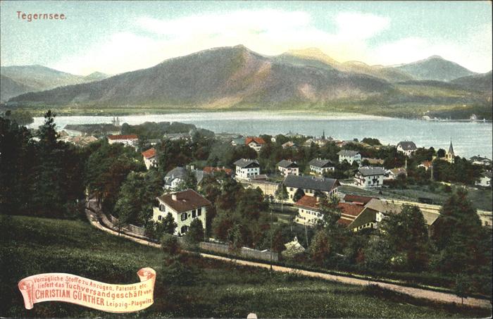 Tegernsee Bayern Panorama mit Chiemgauer Alpen