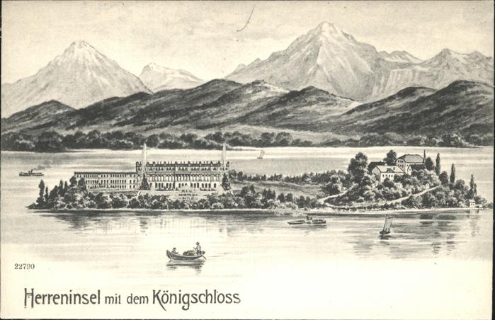 Prien Chiemsee Herreninsel mit Königsschloss Herrenchi