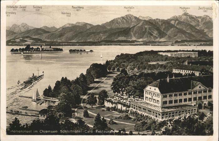 Prien Chiemsee Herreninsel Schloss Hotel Cafe Restaura