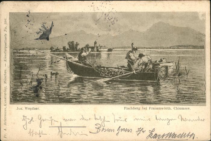 Fraueninsel Chiemsee Fischfang bei Frauenwörth Kloster