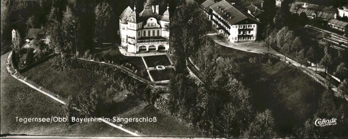 Tegernsee Bayern Bayernheim Saengerschloss Fliegeraufnahme