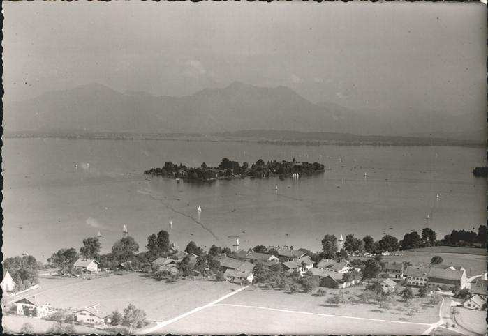 Gstadt Chiemsee Fraueninsel mit Kloster Frauenwörth Chi