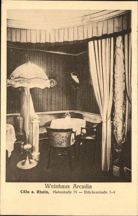 Coeln Rhein Weinhaus Arcadia