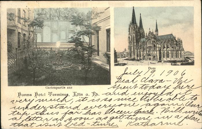 Koeln Rhein Harms Hotel Terminus Garten Dom