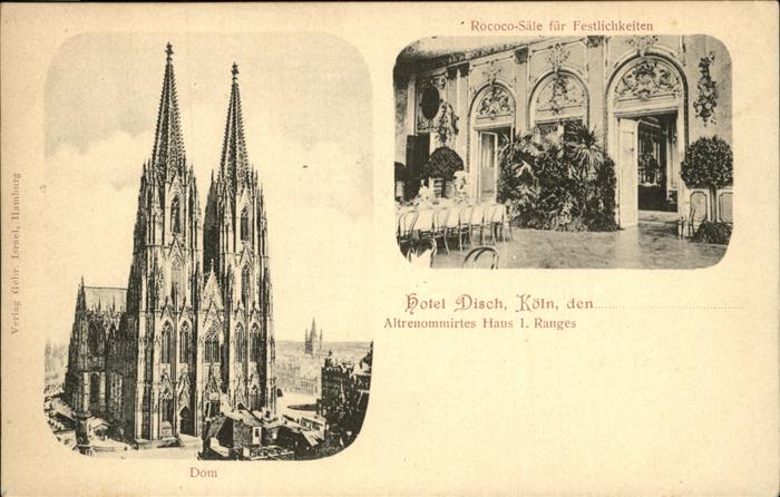 Koeln Rhein Dom Hotel Disch Rococo Saal