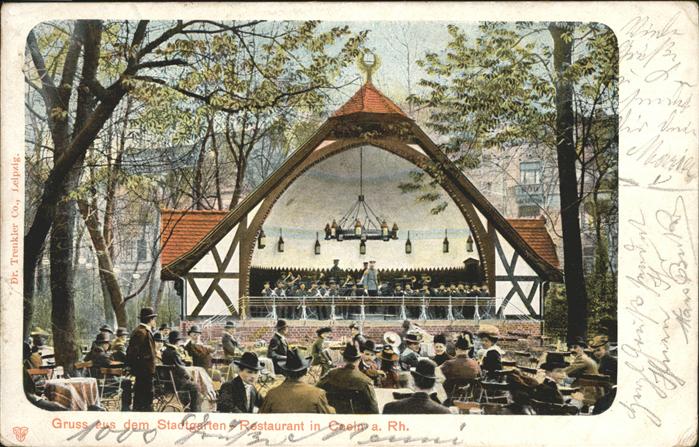 Koeln Rhein Stadtgarten Restaurant Konzert Pavillon