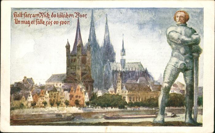 Koeln Rhein Kölnische Bauer in Eisen Dom Gedicht Ru
