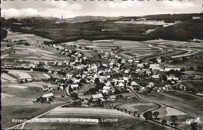 Roetenbach Baden Fliegeraufnahme Blick zum Feldberg