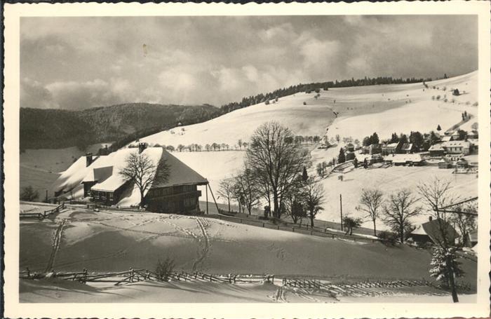 Todtnauberg Schwarzwald BW Pension Bader-Kaiser-Bergerhoehe im Schnee