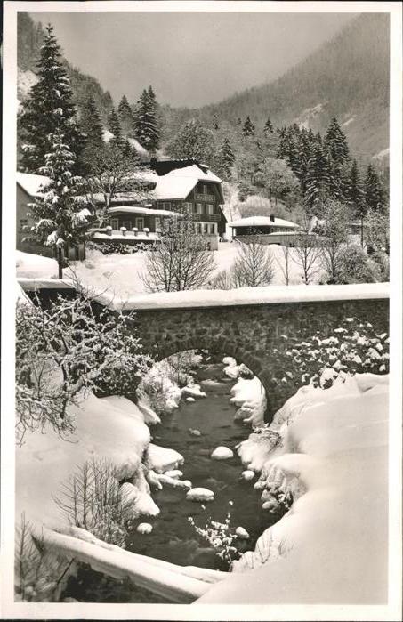Todtnau Schwarzwald BW Hotel Waldeck im Schnee Bruecke