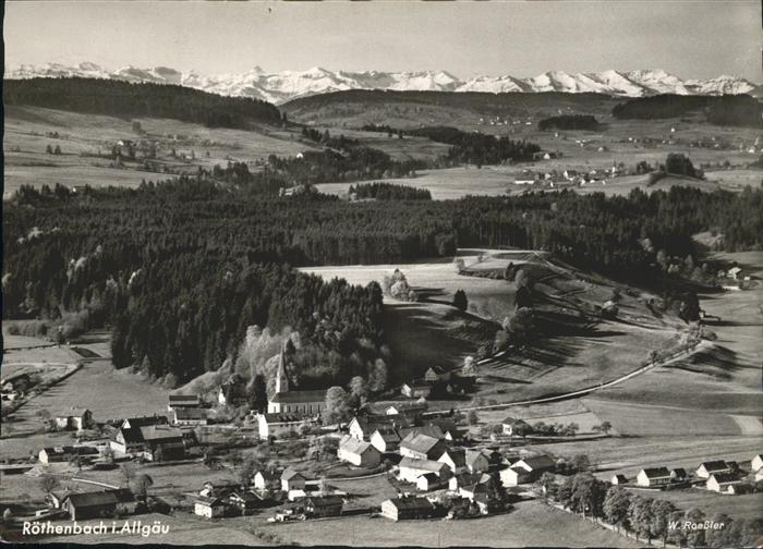 Roetenbach Baden Ort mit Alpenpanorama