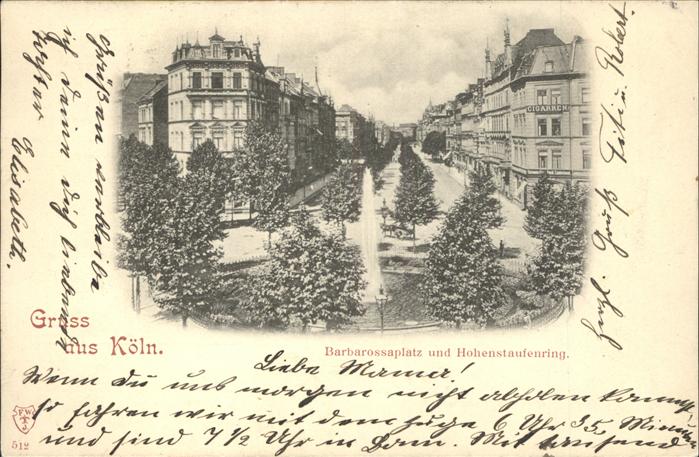 Koeln Rhein Barbarossaplatz Hohenstaufenring