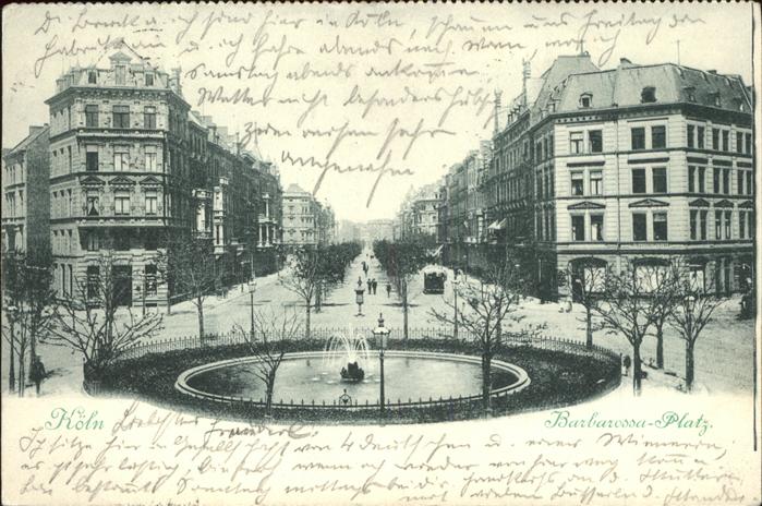 Koeln Rhein Barbarossaplatz