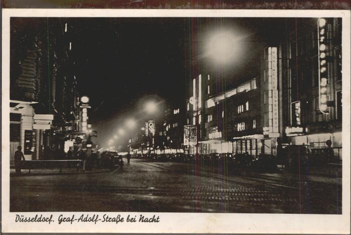 DuessELDORF  CITY Graf-Adolf-Strasse bei Nacht
