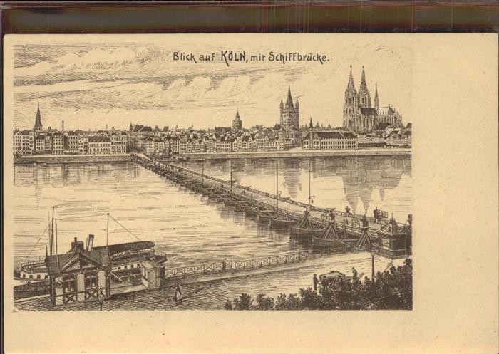 Koeln Rhein Rhein Schiffbrücke