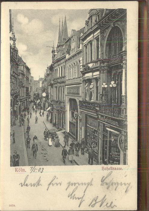 Koeln Rhein Hohestrasse